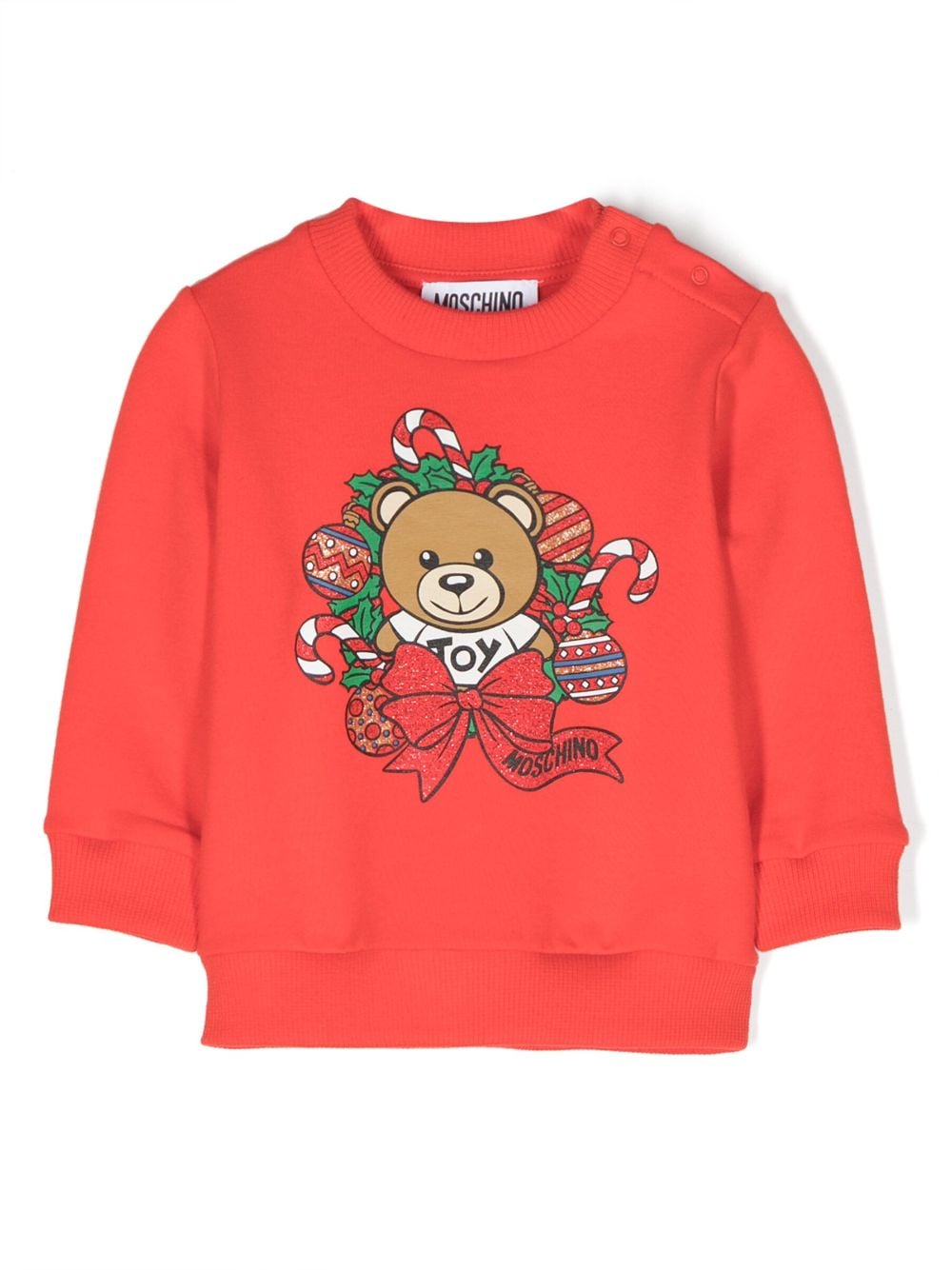 Moschino Kids Teddy Bear-print sweatshirt - Red von Moschino Kids