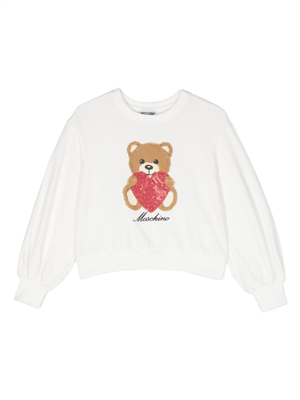 Moschino Kids Teddy-Bear print sweatshirt - White von Moschino Kids
