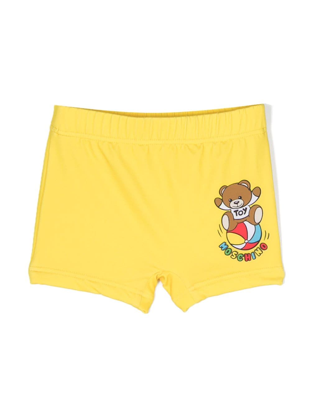 Moschino Kids Teddy Bear-print swim trunks - Yellow von Moschino Kids