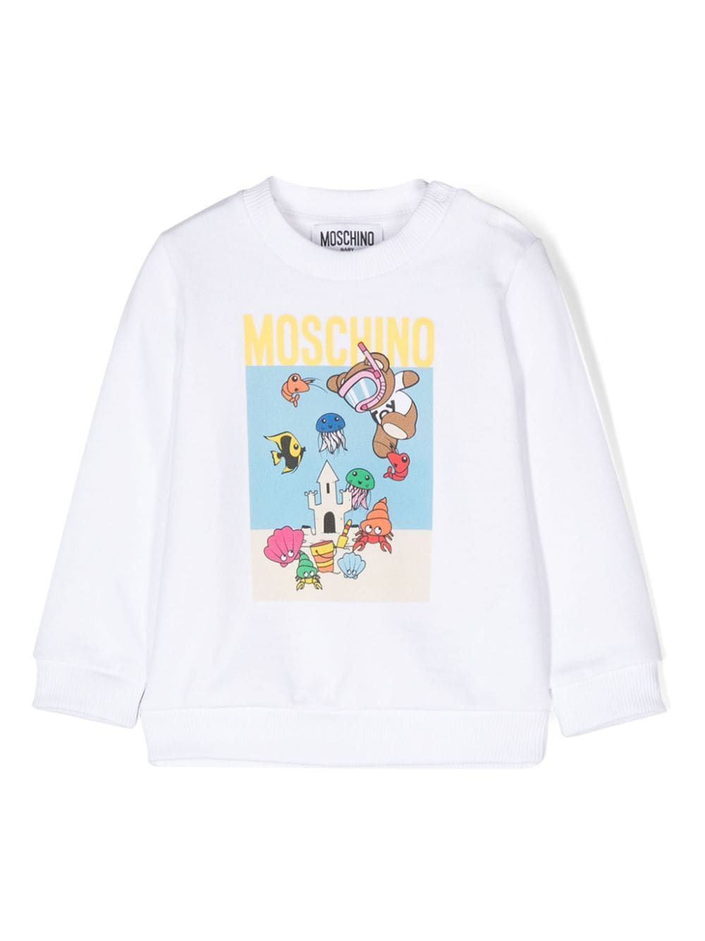 Moschino Kids Teddy Bear-print swwatshirt - White von Moschino Kids