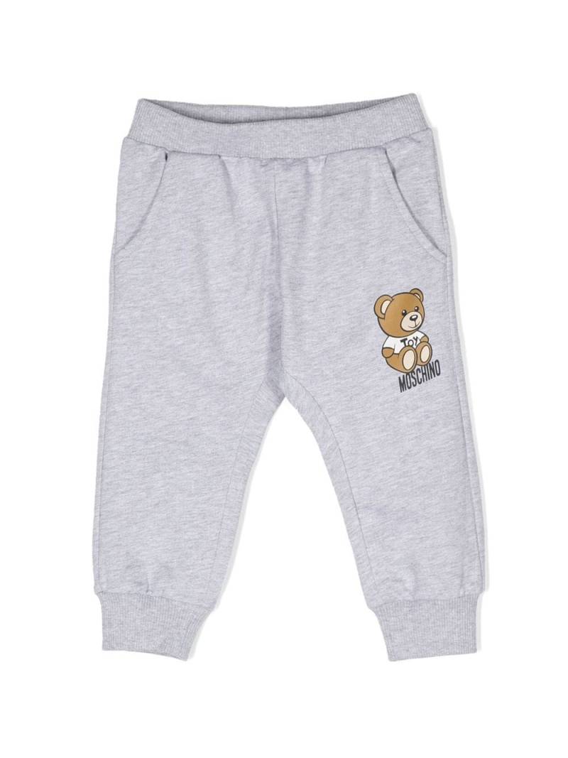 Moschino Kids Teddy Bear-print track pants - Grey von Moschino Kids