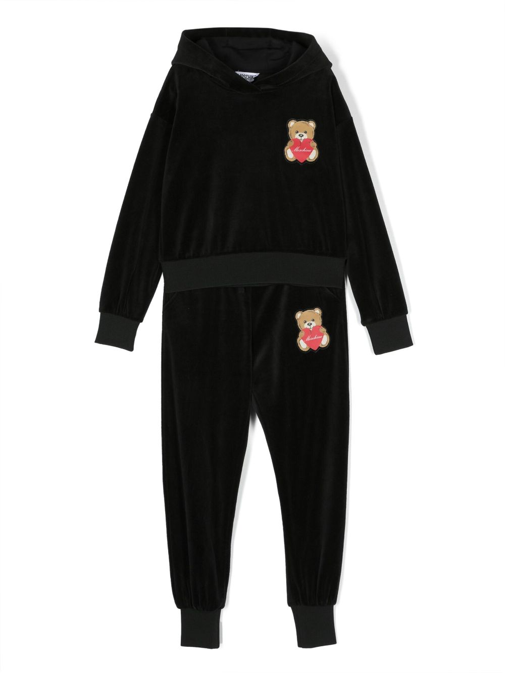 Moschino Kids Teddy Bear print tracksuit set - Black von Moschino Kids