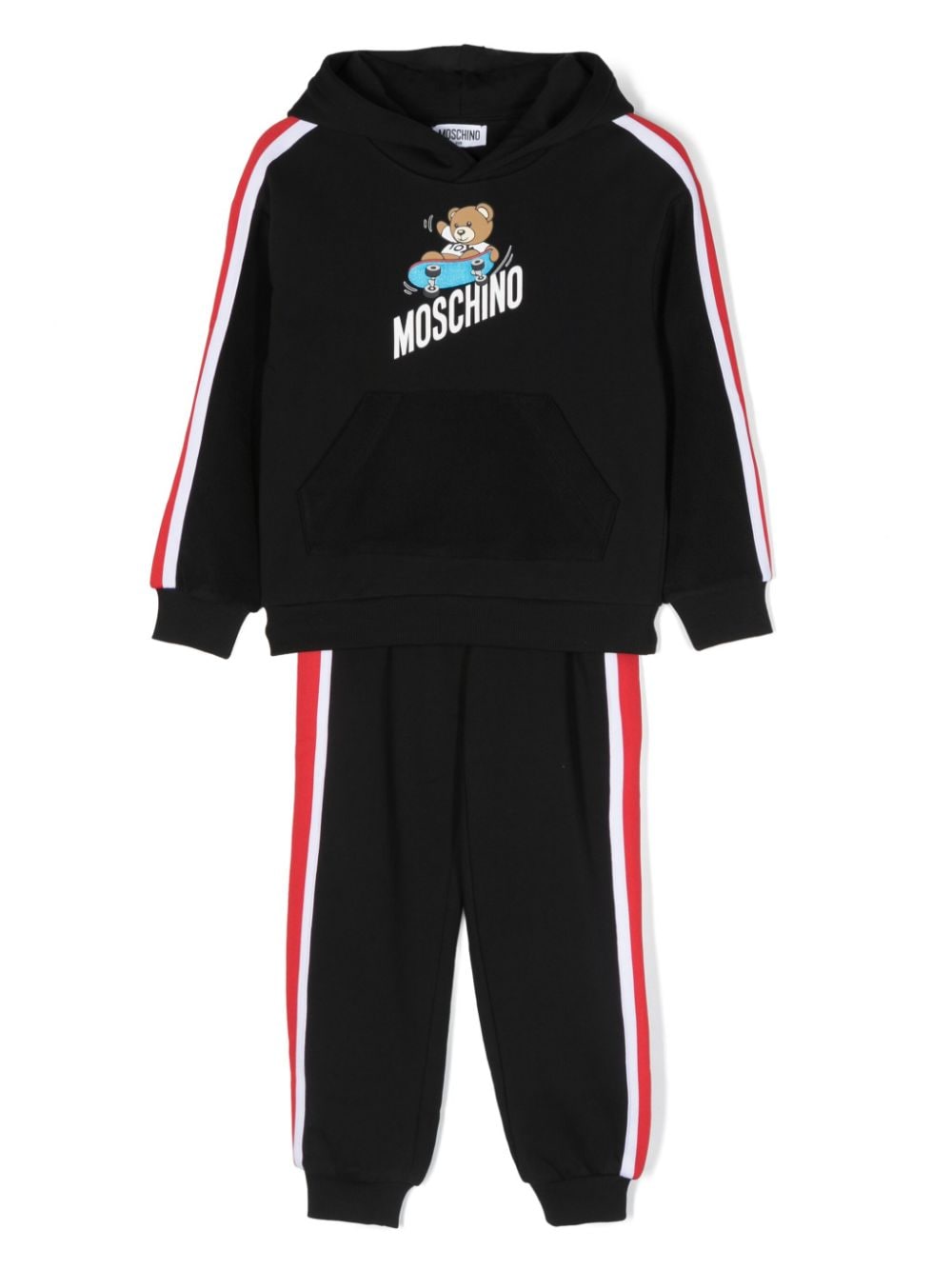 Moschino Kids Teddy Bear-print tracksuit set - Black von Moschino Kids