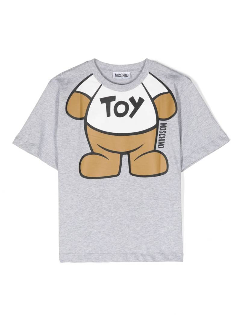 Moschino Kids Teddy Bear printed cotton T-shirt - Grey von Moschino Kids