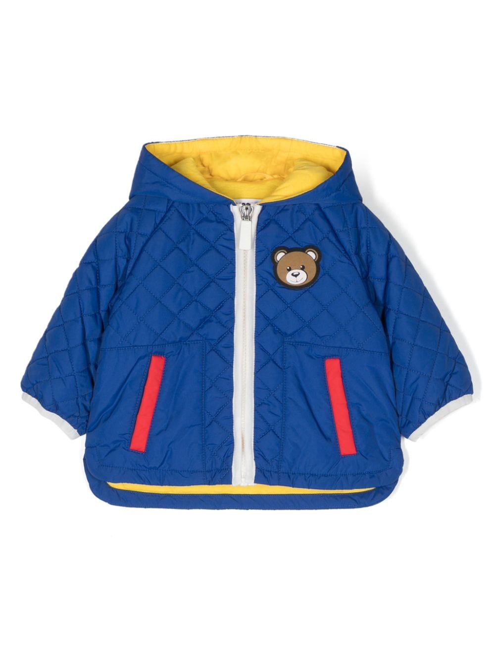 Moschino Kids Teddy Bear quilted padded coat - Blue von Moschino Kids