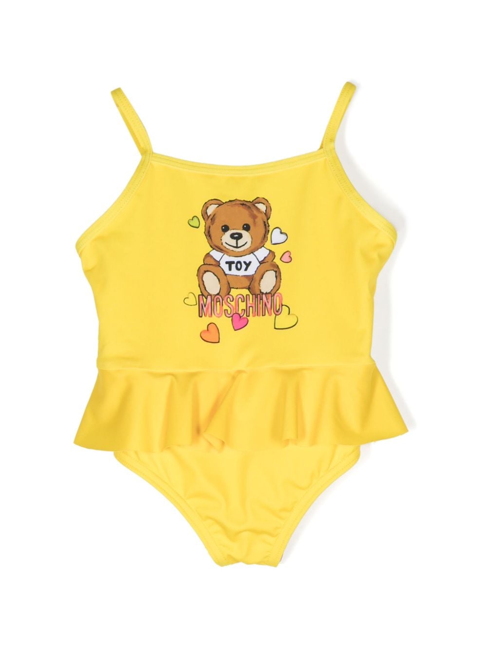 Moschino Kids Teddy Bear ruffled swimsuit - Yellow von Moschino Kids