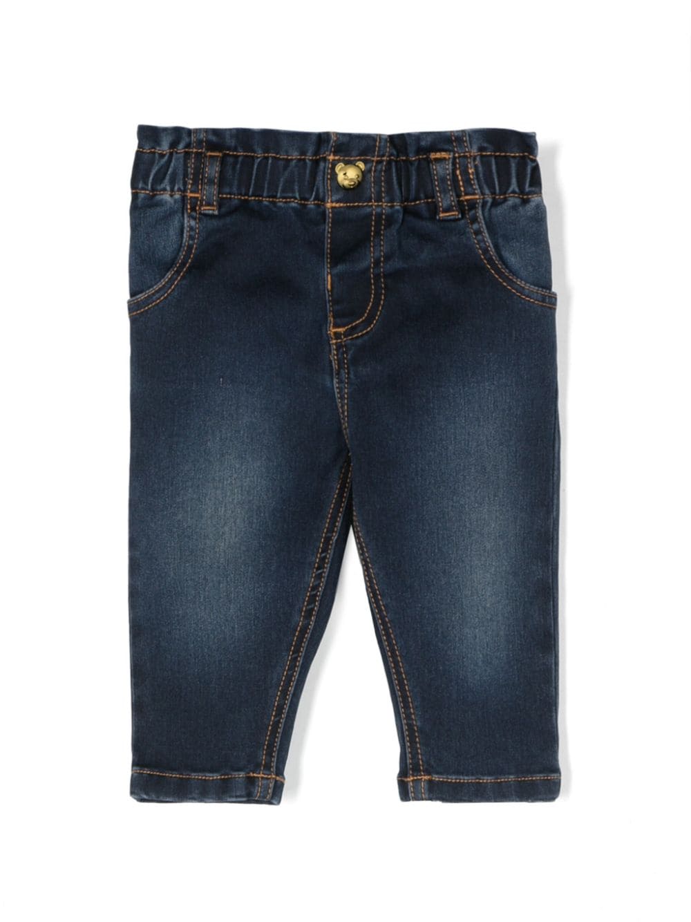 Moschino Kids Teddy Bear straight-leg jeans - Blue von Moschino Kids