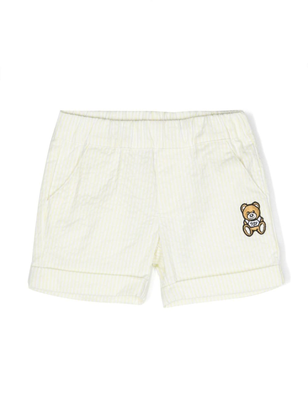 Moschino Kids Teddy Bear striped cotton shorts - Yellow von Moschino Kids