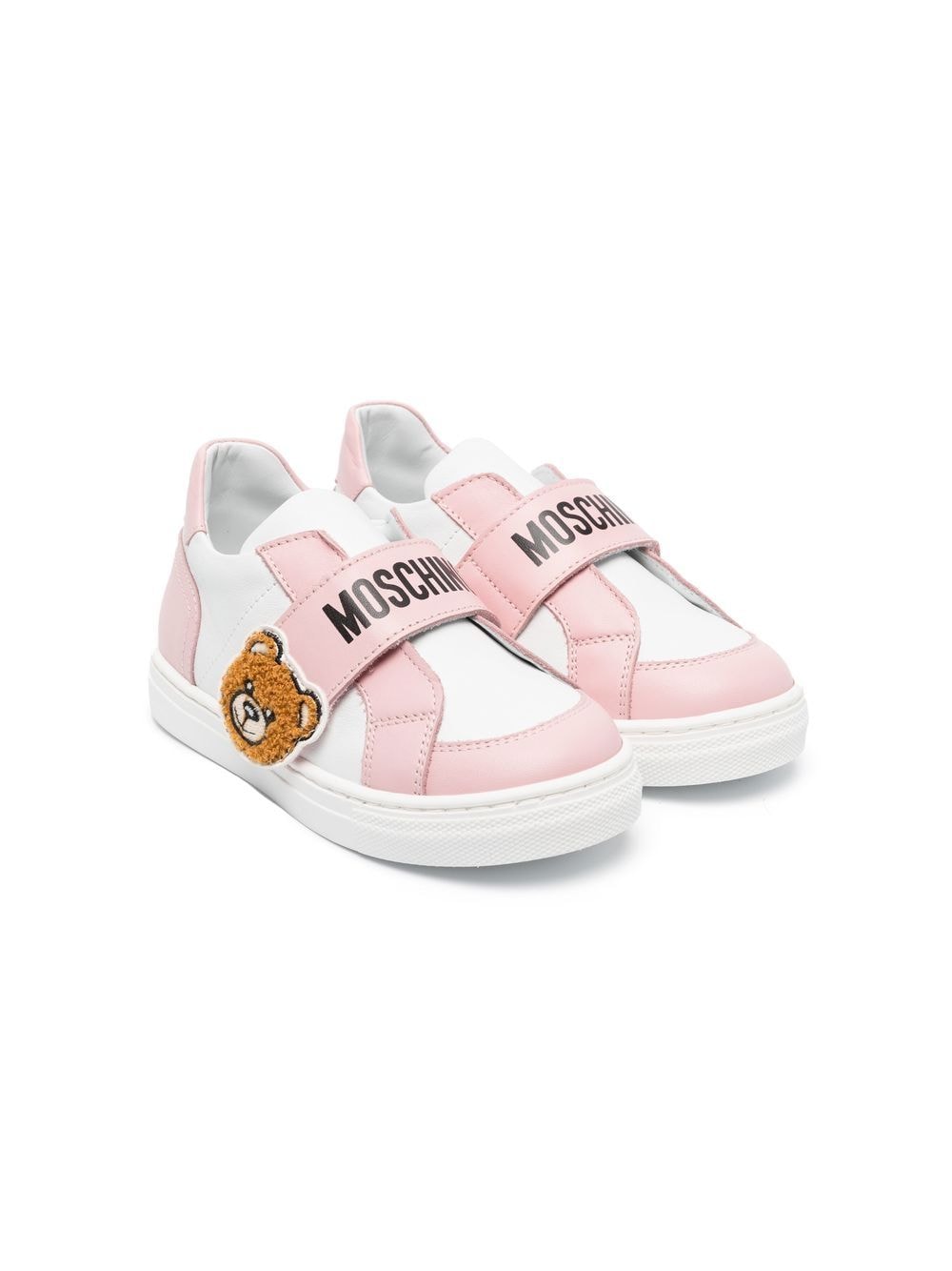 Moschino Kids Teddy Bear touch-strap sneakers - White von Moschino Kids