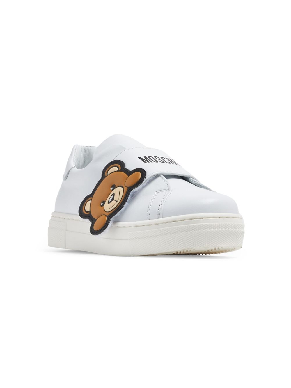 Moschino Kids Teddy Bear touch-strap sneakers - White von Moschino Kids