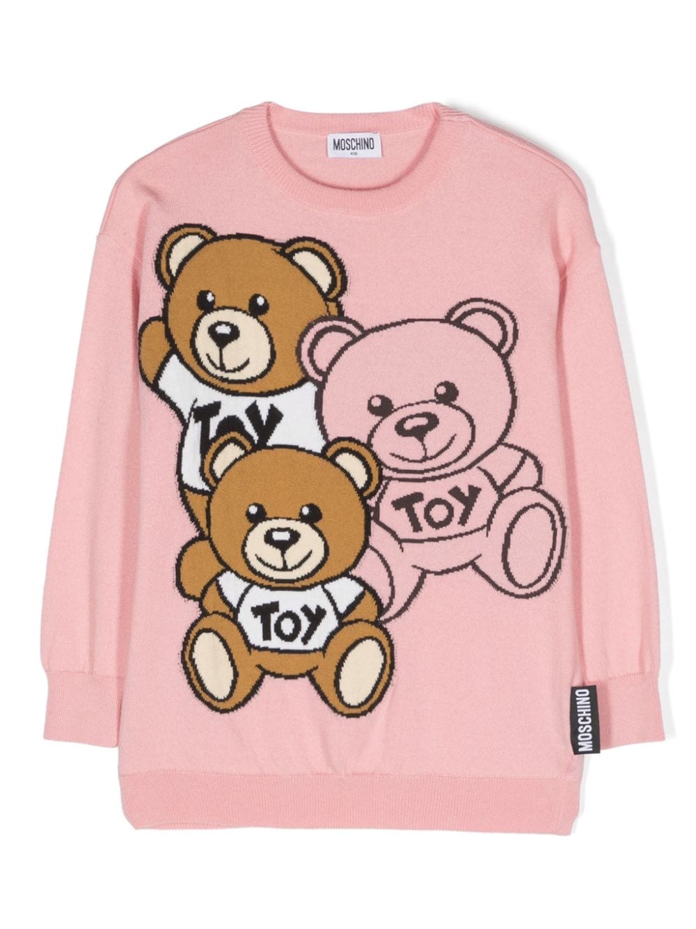 Moschino Kids Teddy Friends cotton-wool jumper - Pink von Moschino Kids