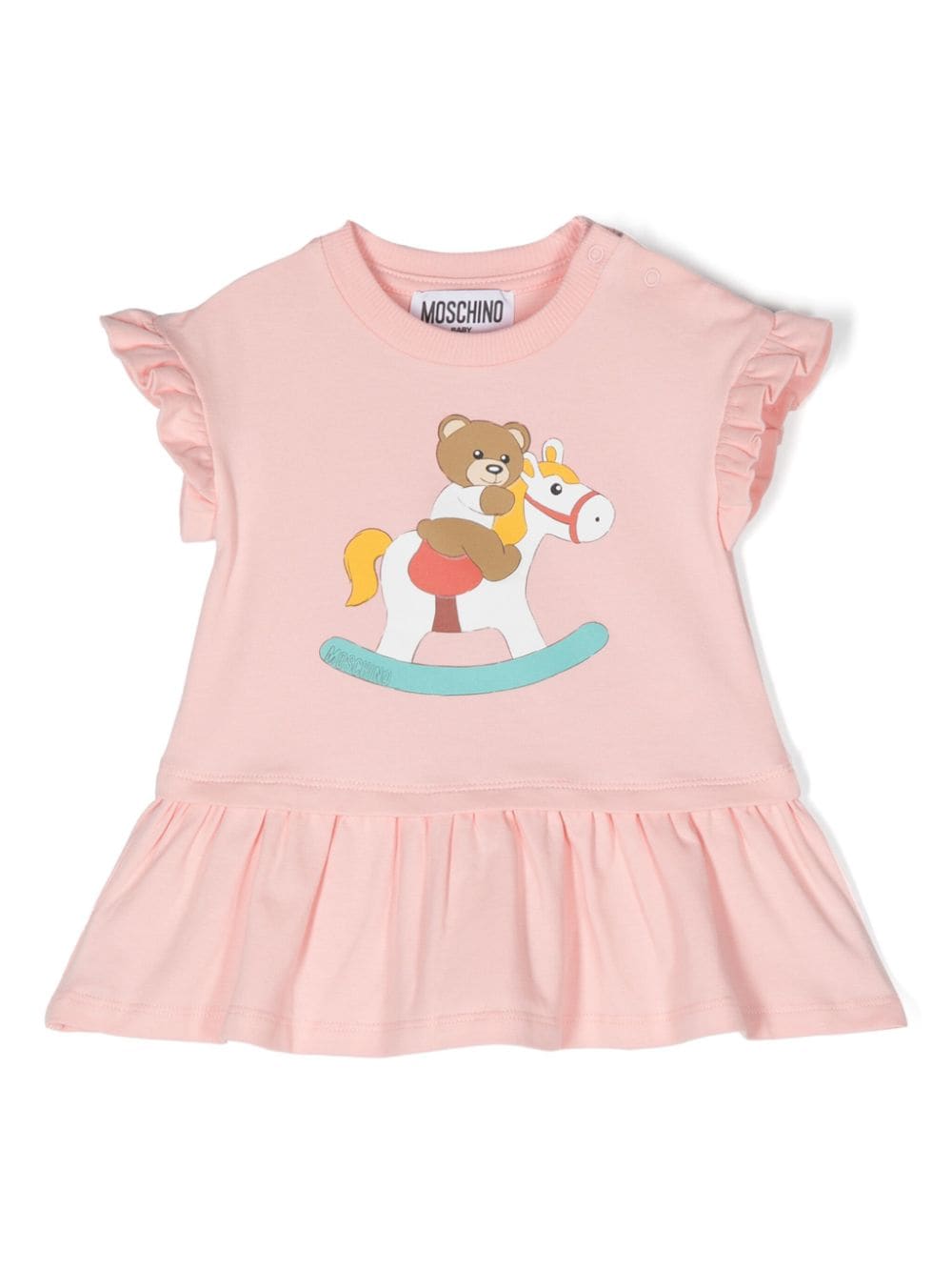 Moschino Kids Teddy bear cotton dress - Pink von Moschino Kids