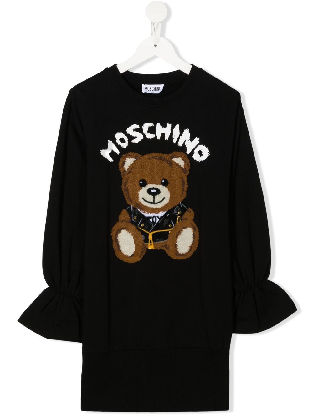 Moschino Kids Teddy logo-print dress - Black von Moschino Kids