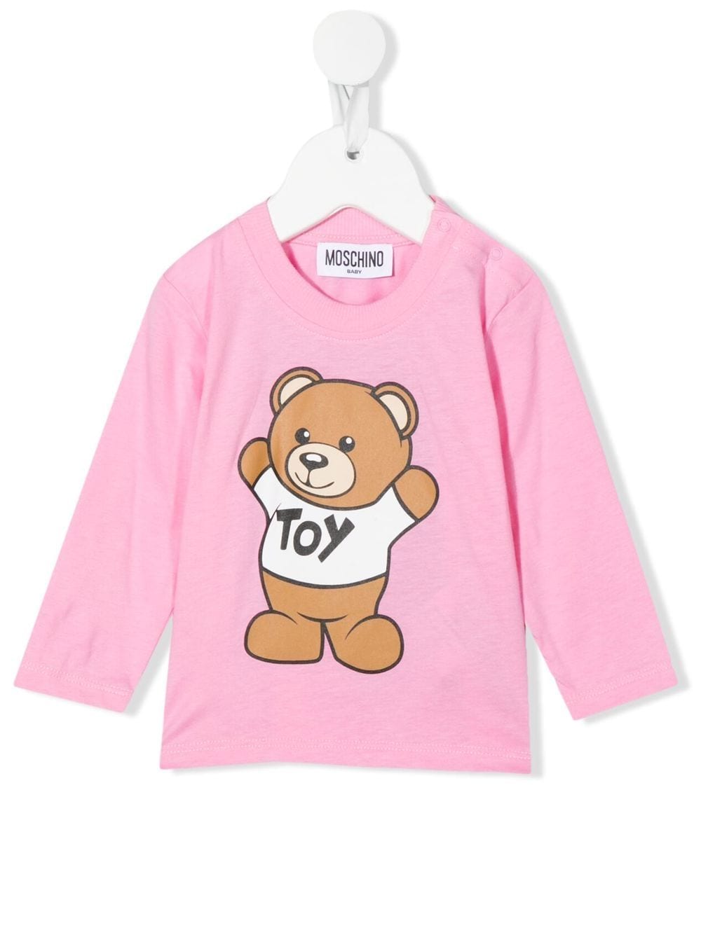 Moschino Kids Teddy-print long-sleeve T-shirt - Pink von Moschino Kids