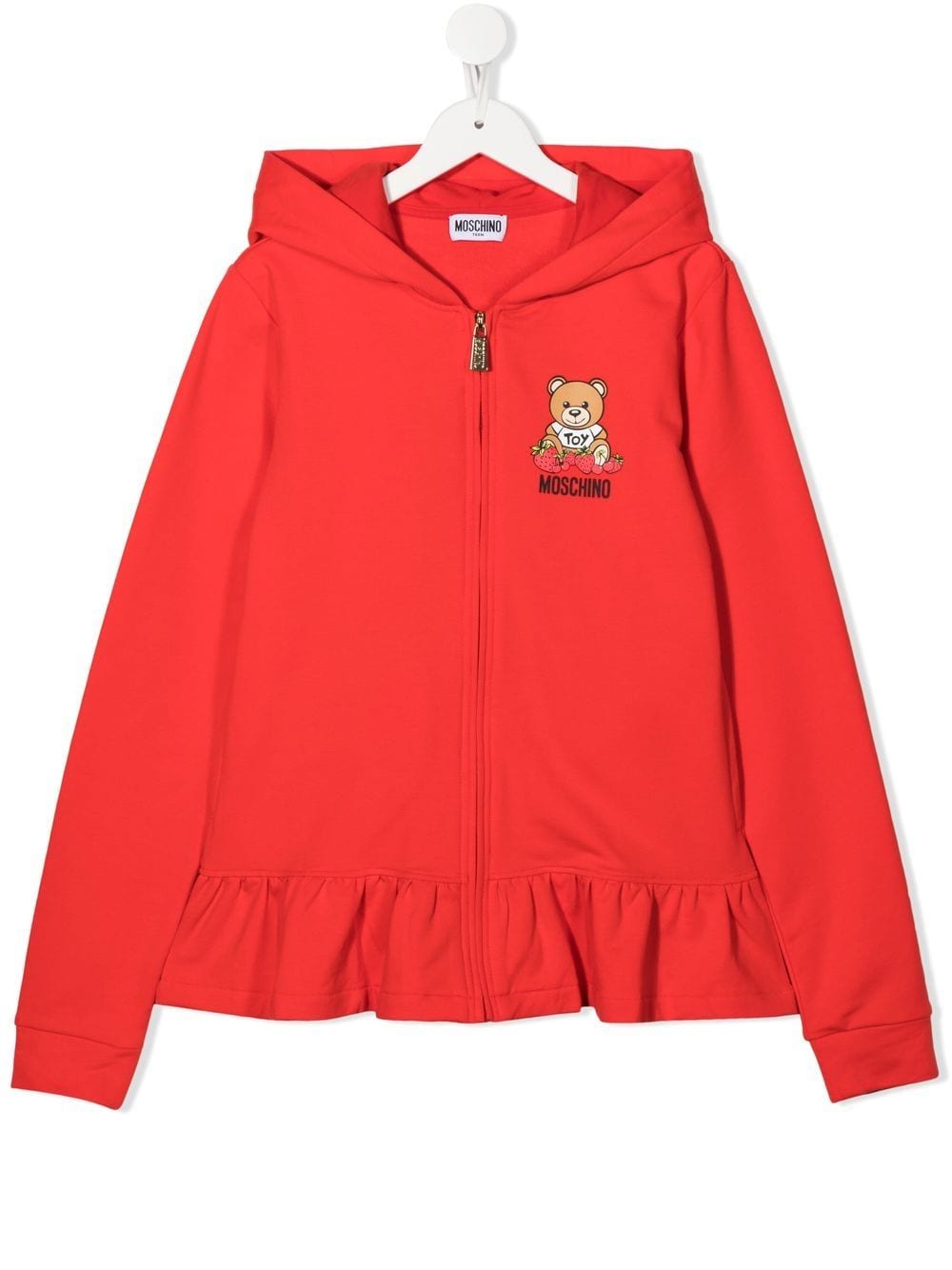 Moschino Kids Toy Bear print hoodie - Red von Moschino Kids