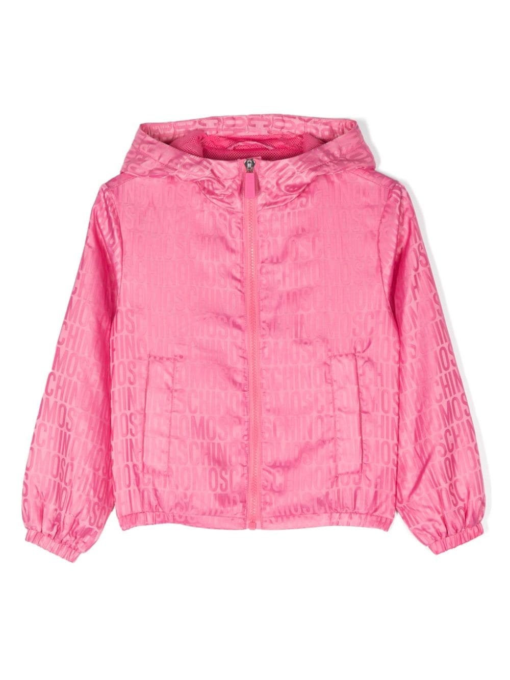 Moschino Kids all-over jacquard-logo jacket - Pink von Moschino Kids