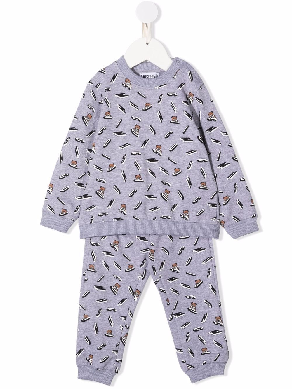 Moschino Kids all-over logo print tracksuit - Grey von Moschino Kids