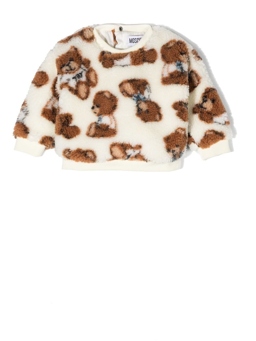 Moschino Kids all-over toy-bear print sweatshirt - White von Moschino Kids