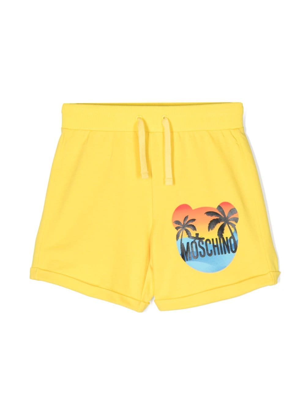 Moschino Kids beach-print track shorts - Yellow von Moschino Kids