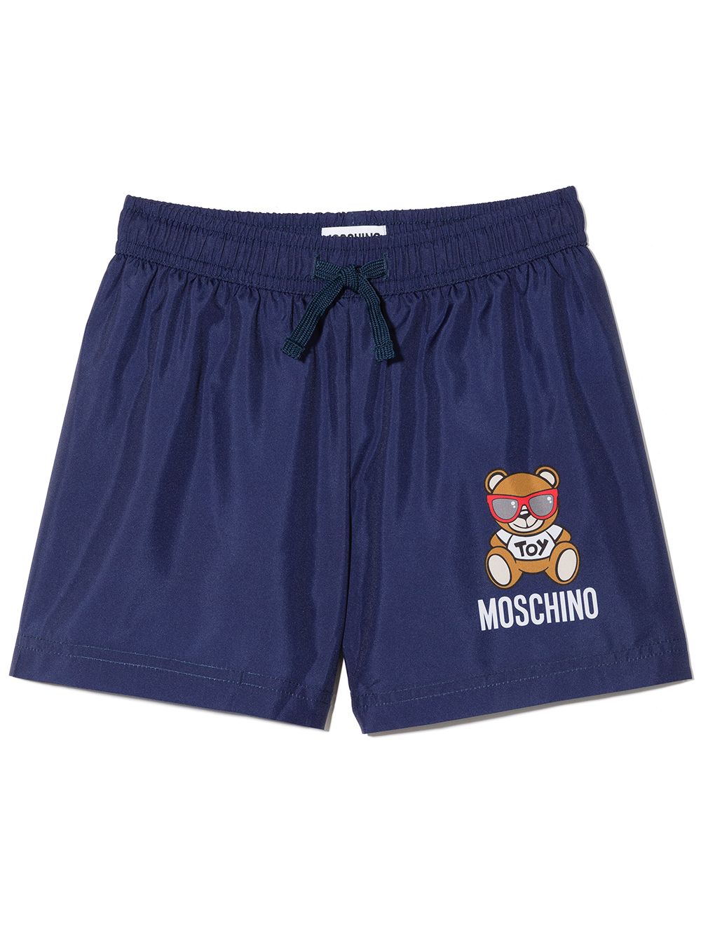 Moschino Kids bear-motif swim shorts - Blue von Moschino Kids