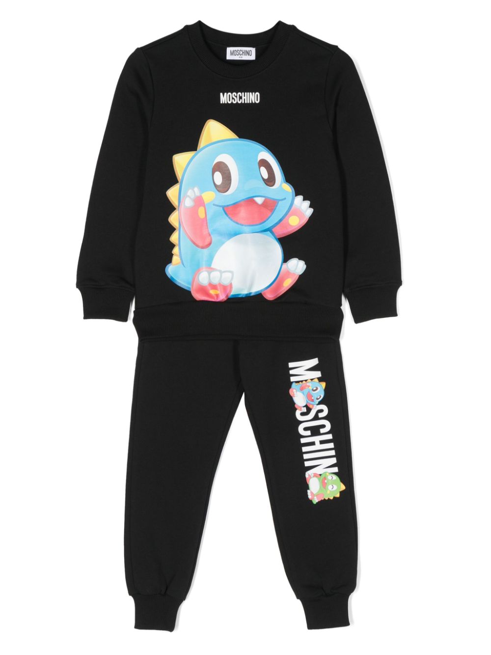 Moschino Kids cartoon-print cotton tracksuit - Black von Moschino Kids