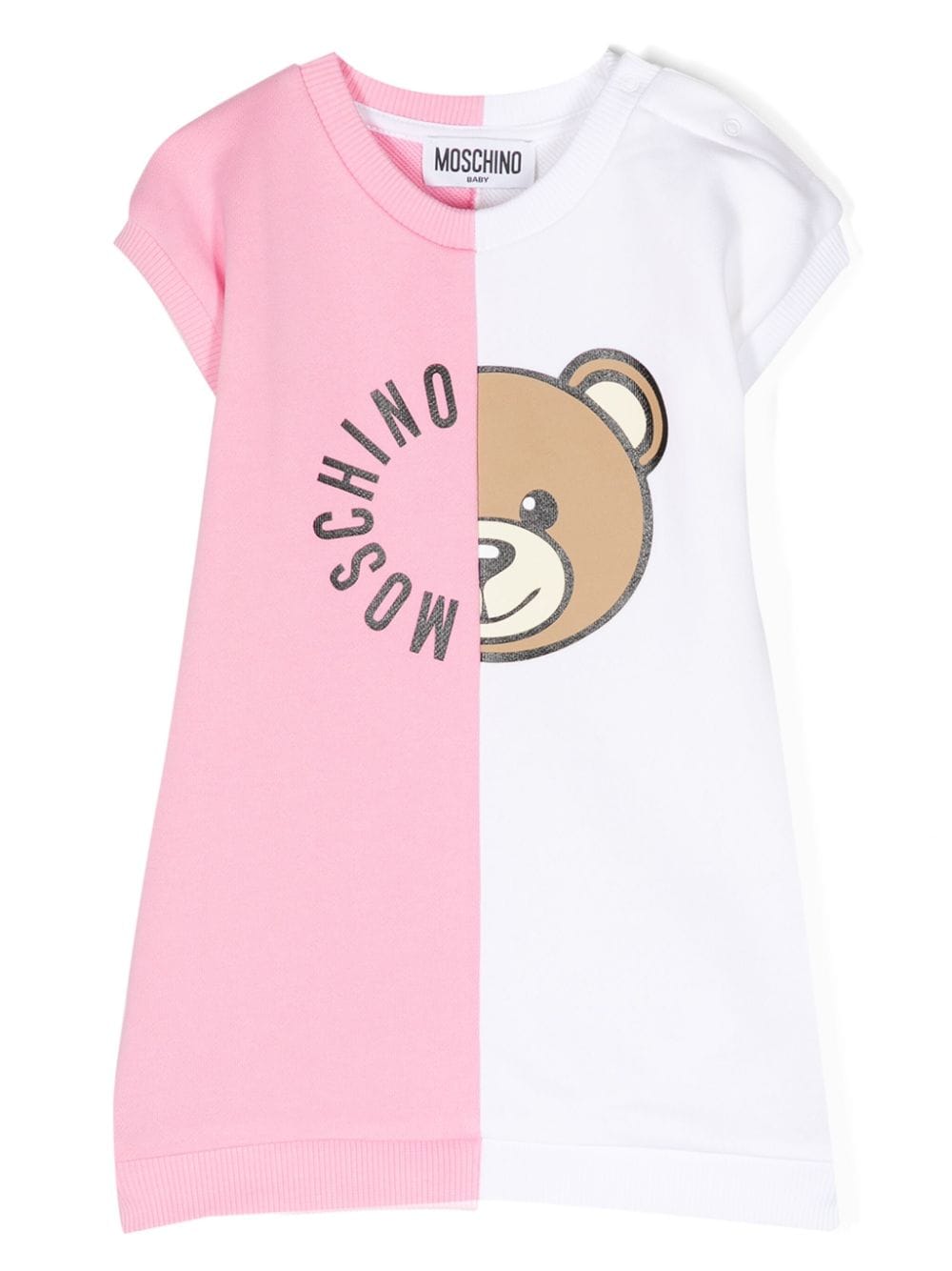 Moschino Kids colour-block cotton dress - Pink von Moschino Kids