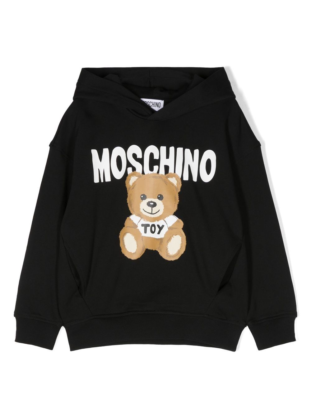 Moschino Kids cotton bear-print hoodie - Black von Moschino Kids