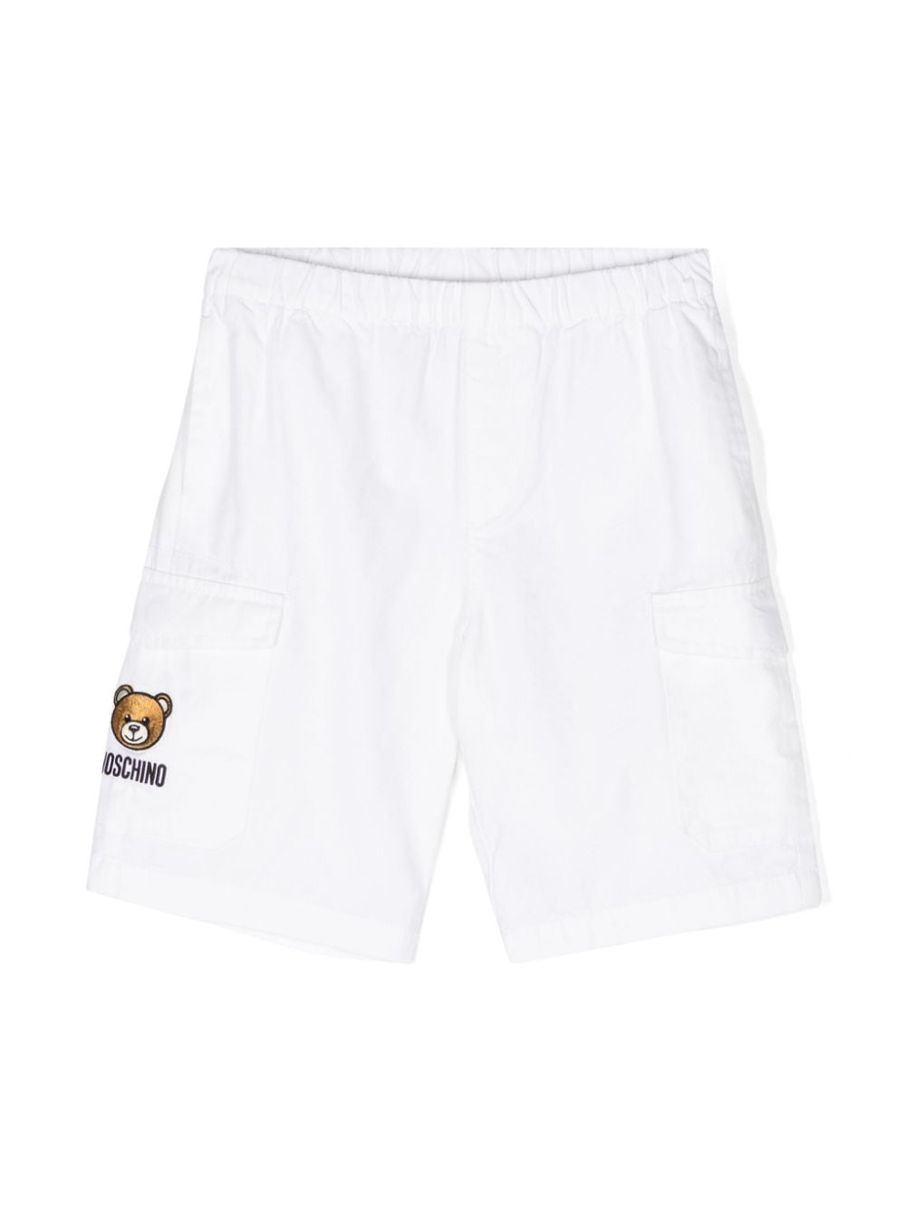 Moschino Kids cotton-blend cargo shorts - White von Moschino Kids