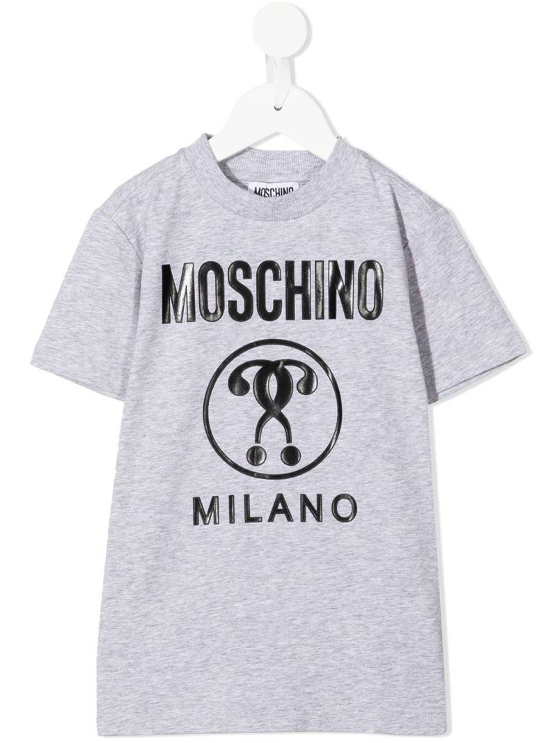 Moschino Kids double question mark-print T-shirt - Grey von Moschino Kids