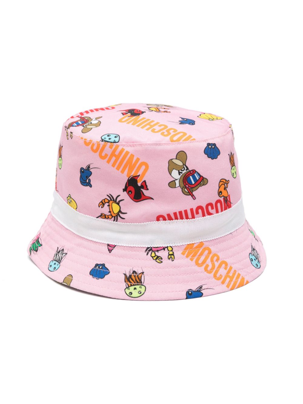 Moschino Kids eddy Bear cotton bucket hat - Pink von Moschino Kids