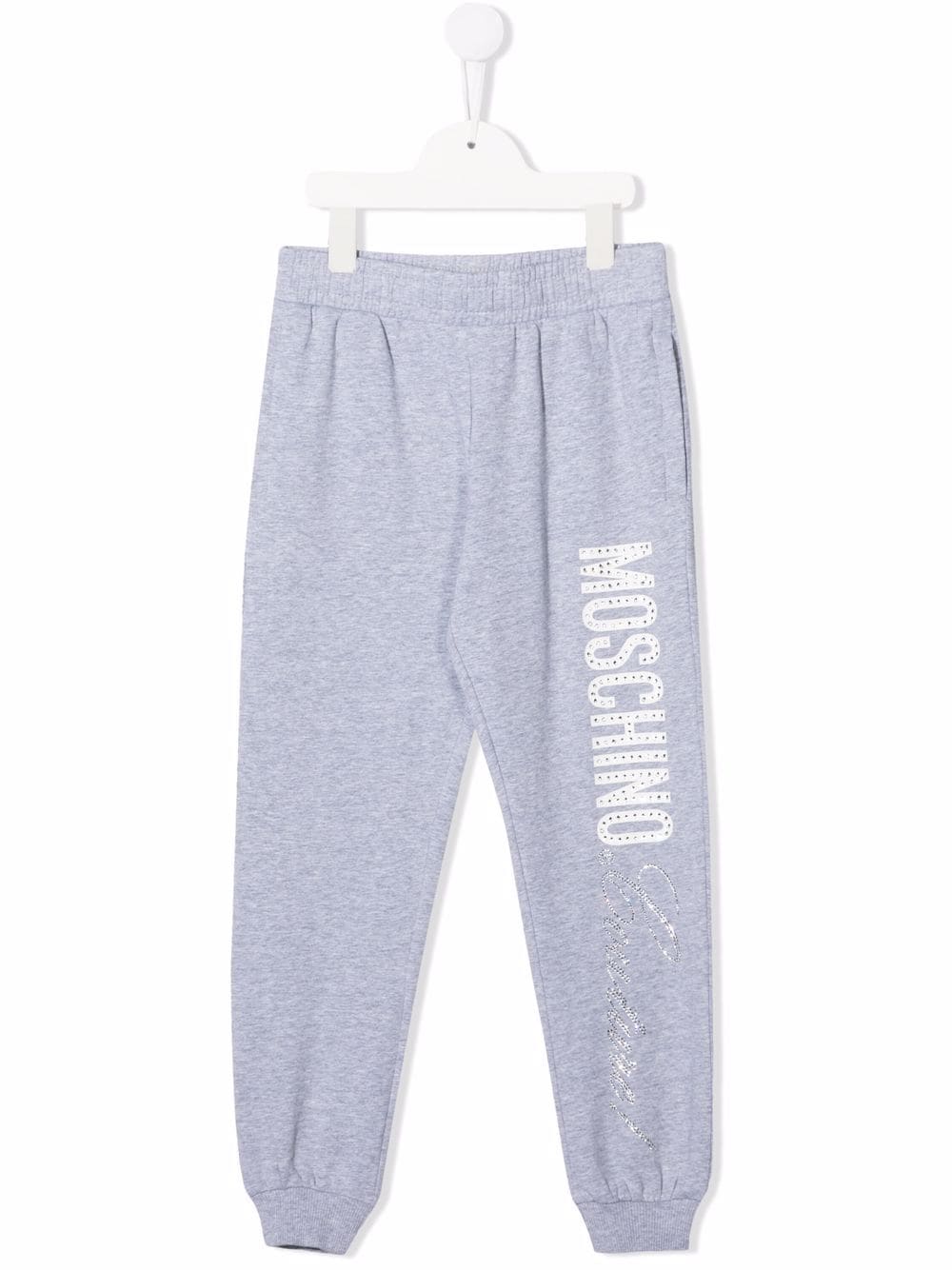 Moschino Kids embellished-logo jogging trousers - Grey von Moschino Kids