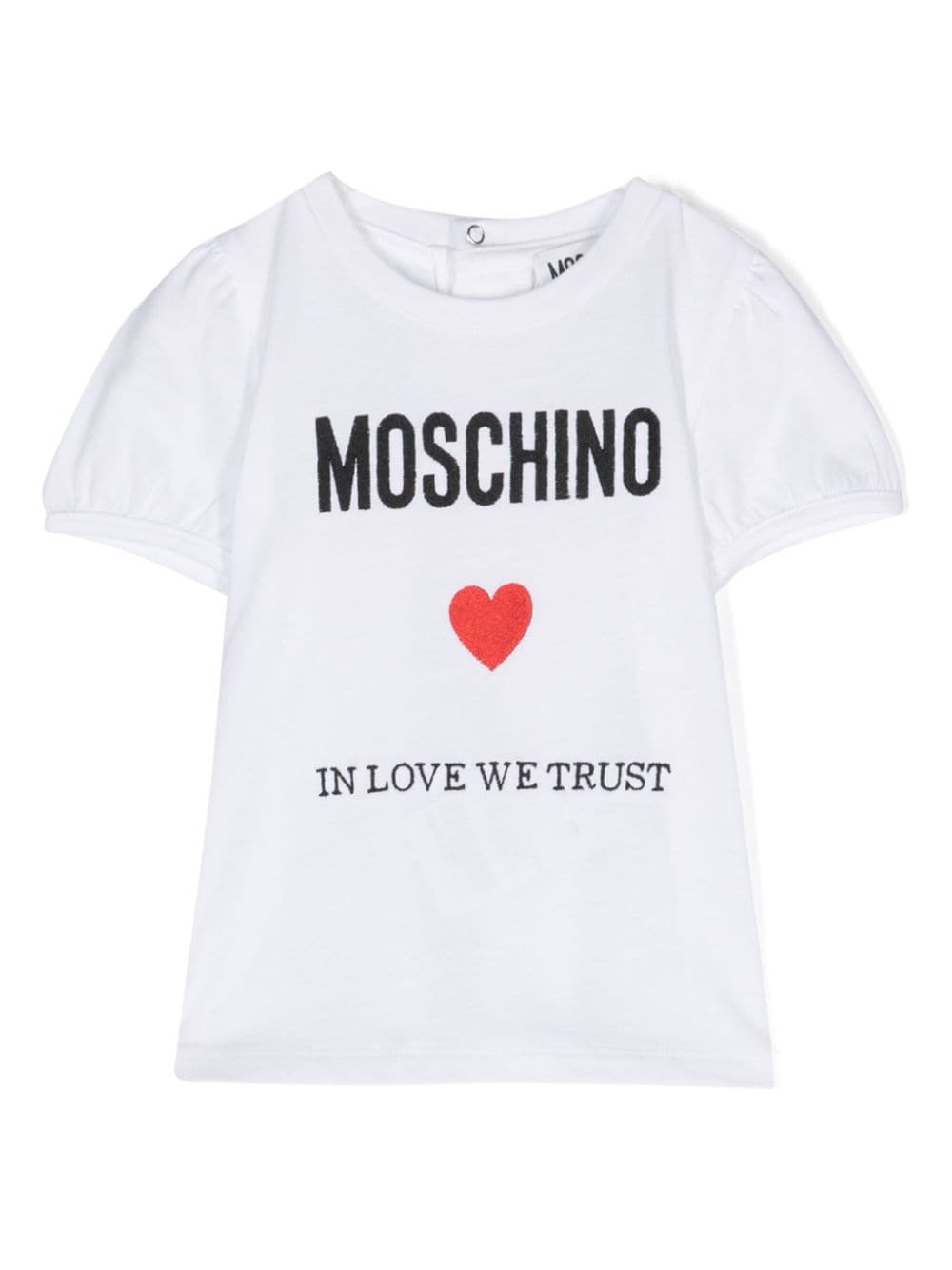 Moschino Kids embroidered-logo cotton T-shirt - White von Moschino Kids
