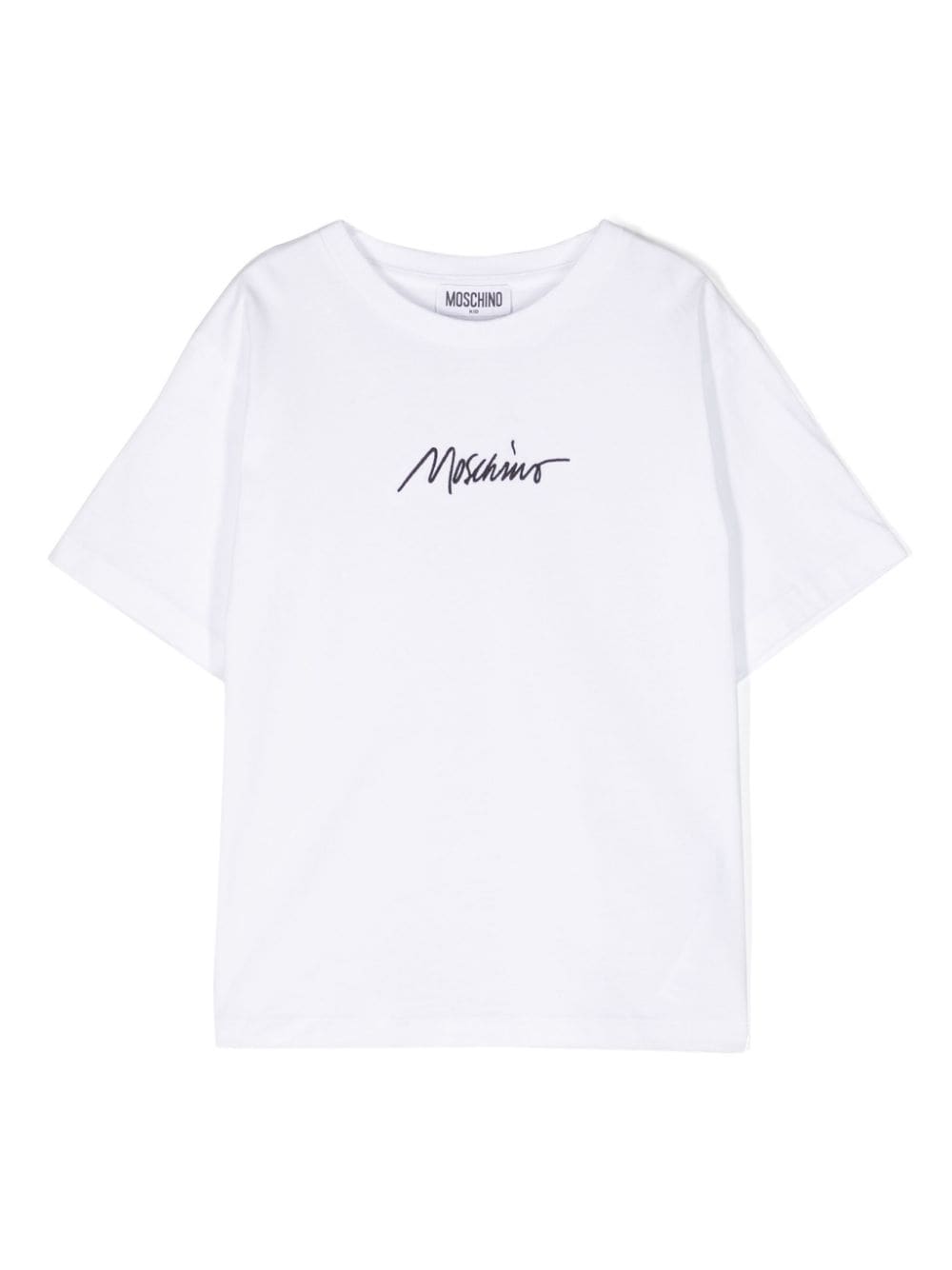 Moschino Kids embroidered-logo cotton T-shirt - White von Moschino Kids