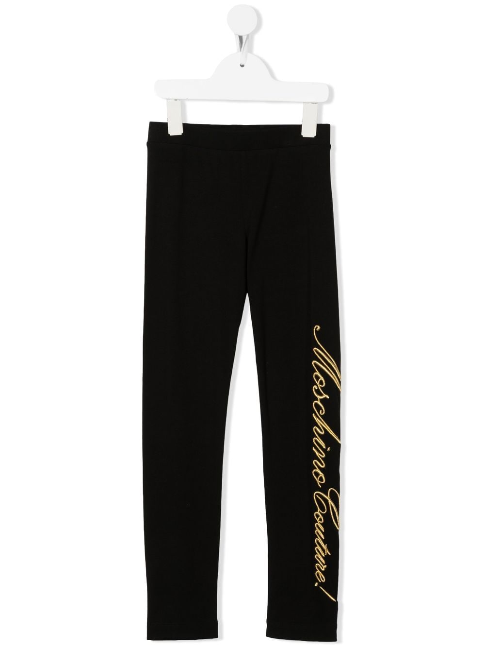 Moschino Kids embroidered-logo detail leggings - Black von Moschino Kids