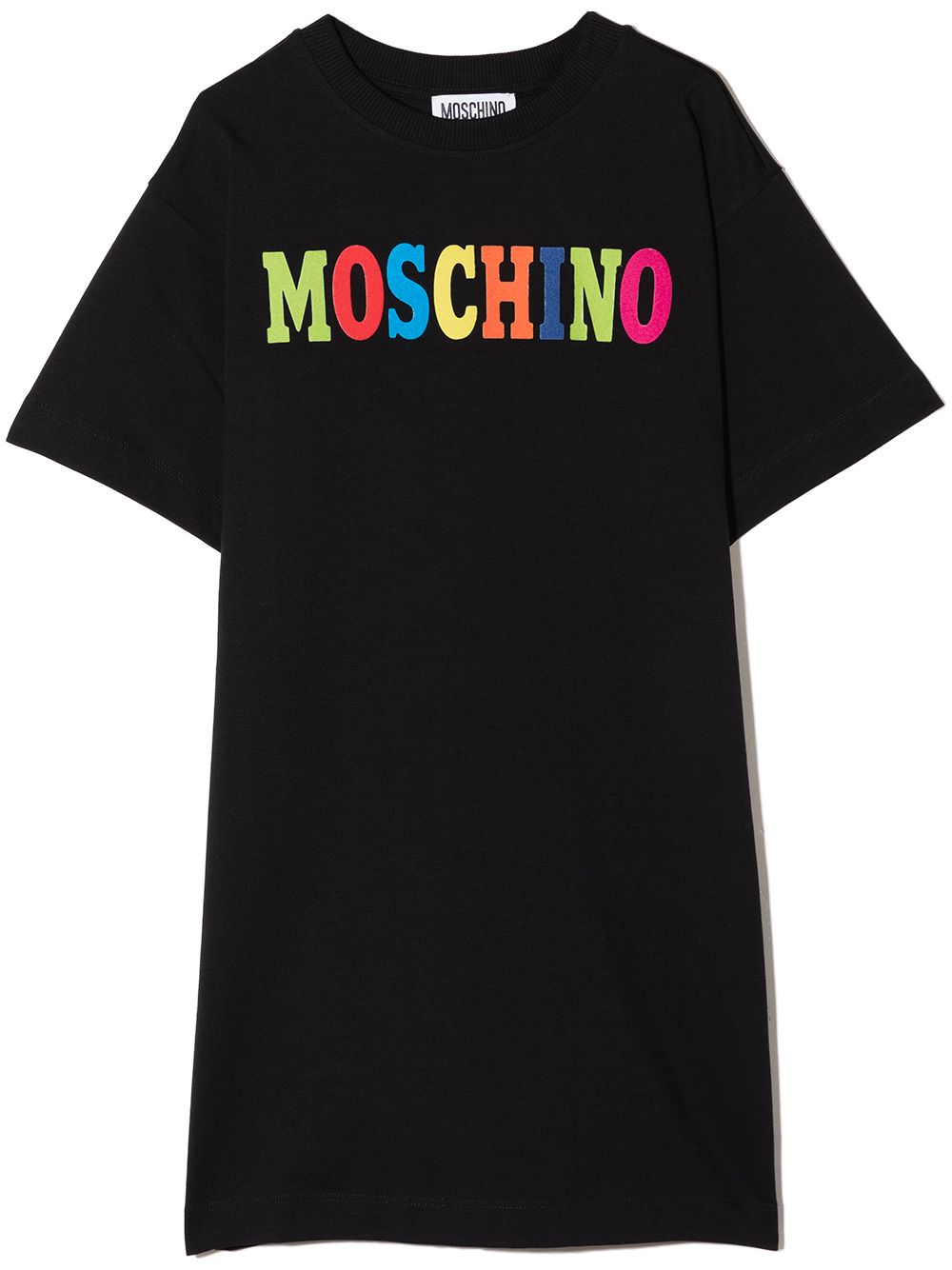 Moschino Kids flocked logo-print T-shirt - Black von Moschino Kids
