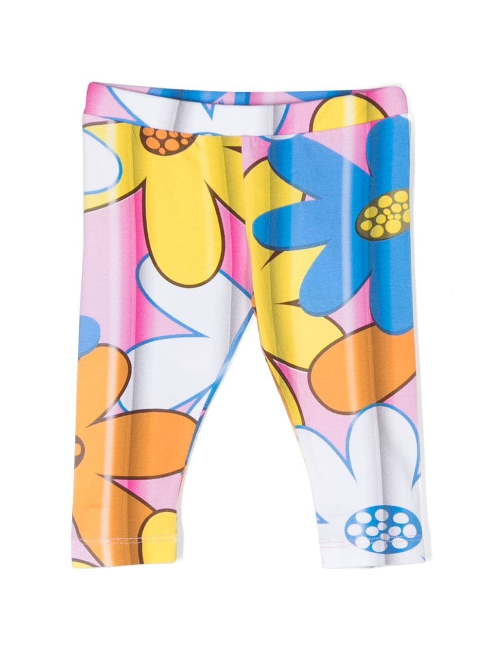 Moschino Kids flower-power printed leggings - White von Moschino Kids