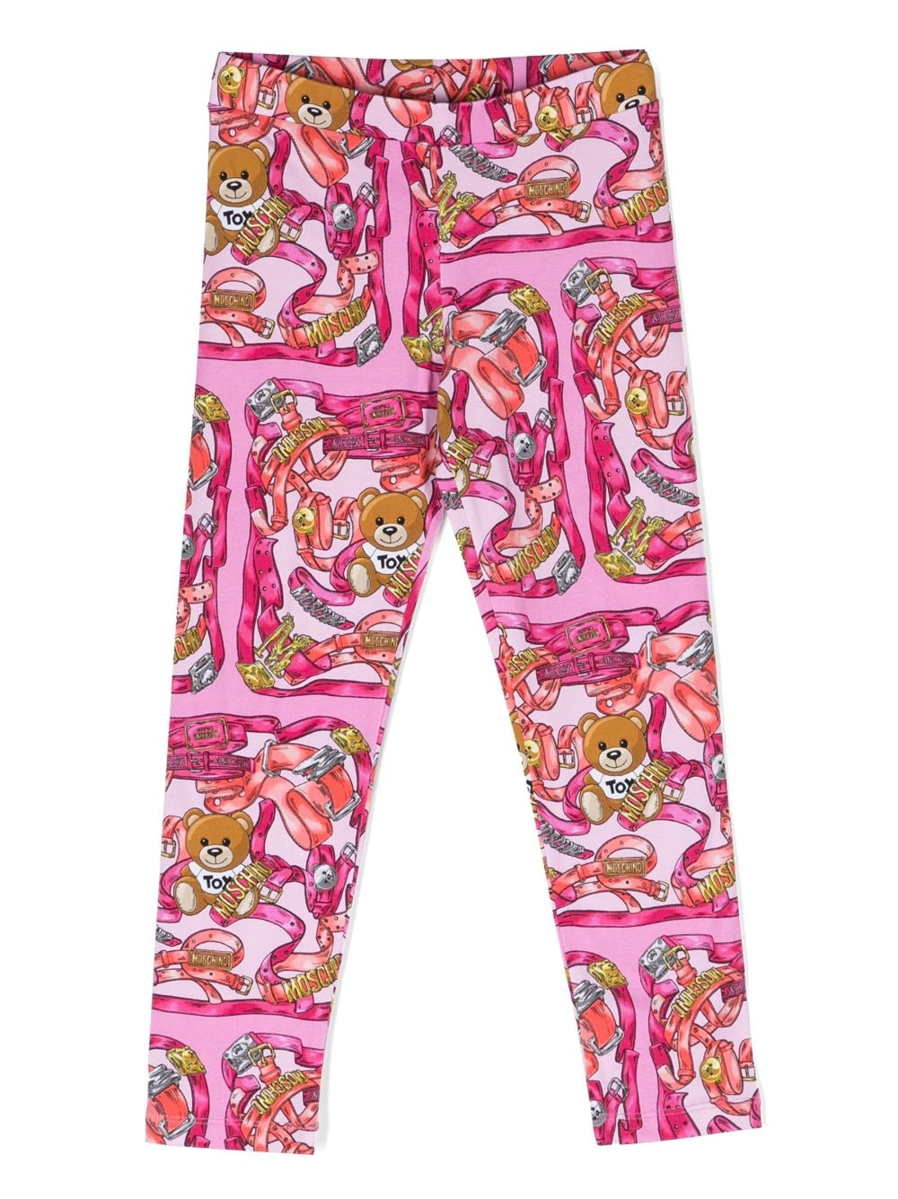 Moschino Kids graphic-print cotton legging - Pink von Moschino Kids