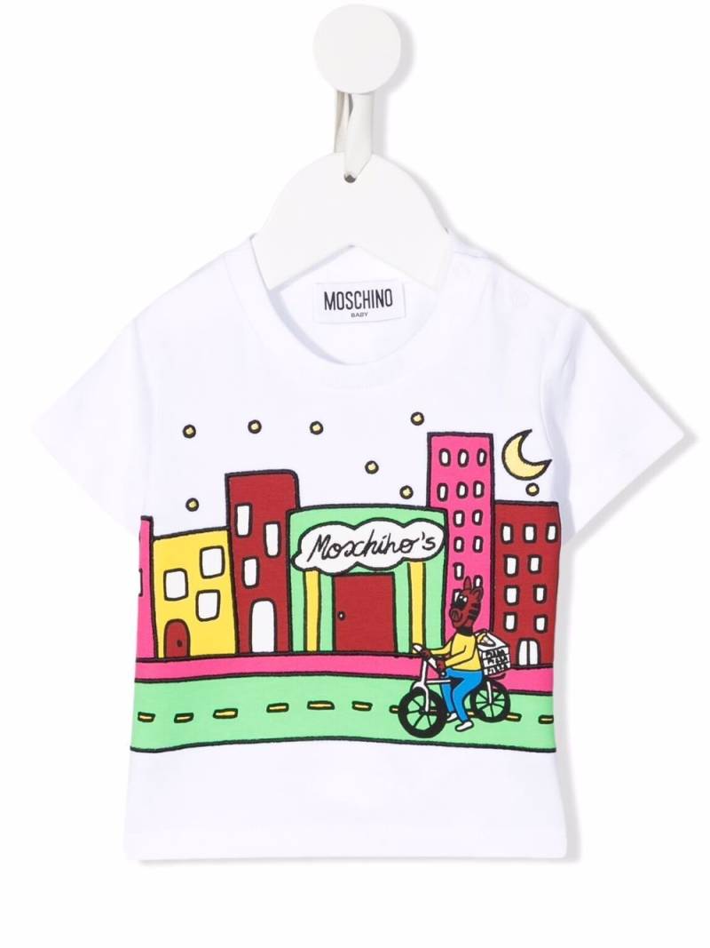 Moschino Kids graphic-print short-sleeved T-shirt - White von Moschino Kids