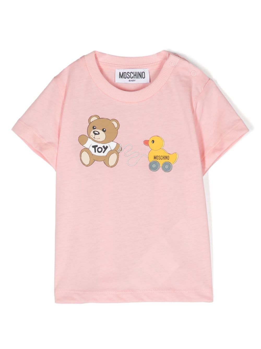 Moschino Kids illustration-print cotton T-shirt - Pink von Moschino Kids