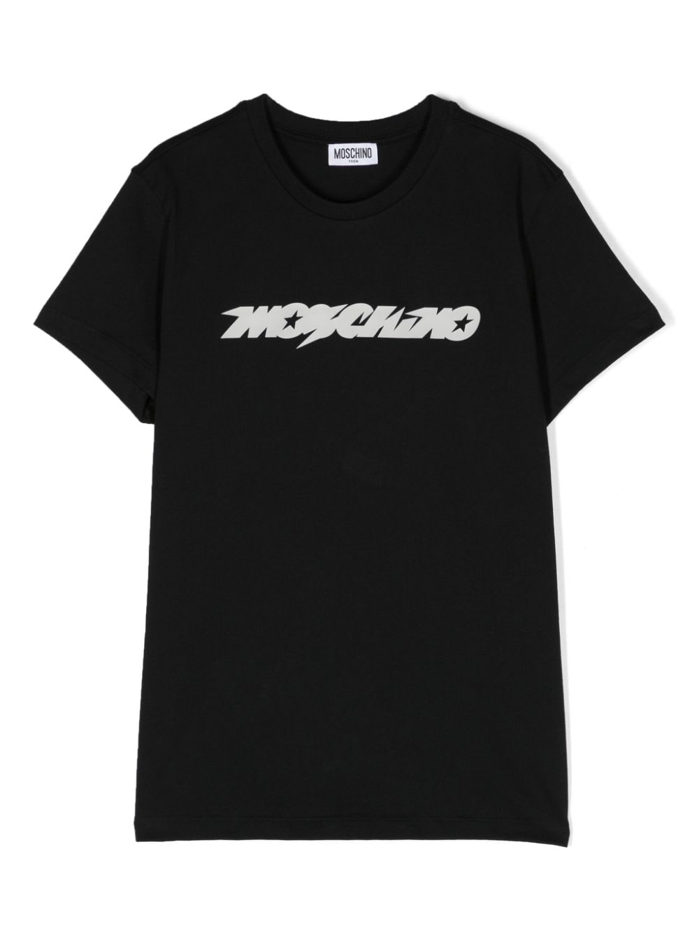 Moschino Kids logo-appliqué cotton T-shirt - Black von Moschino Kids