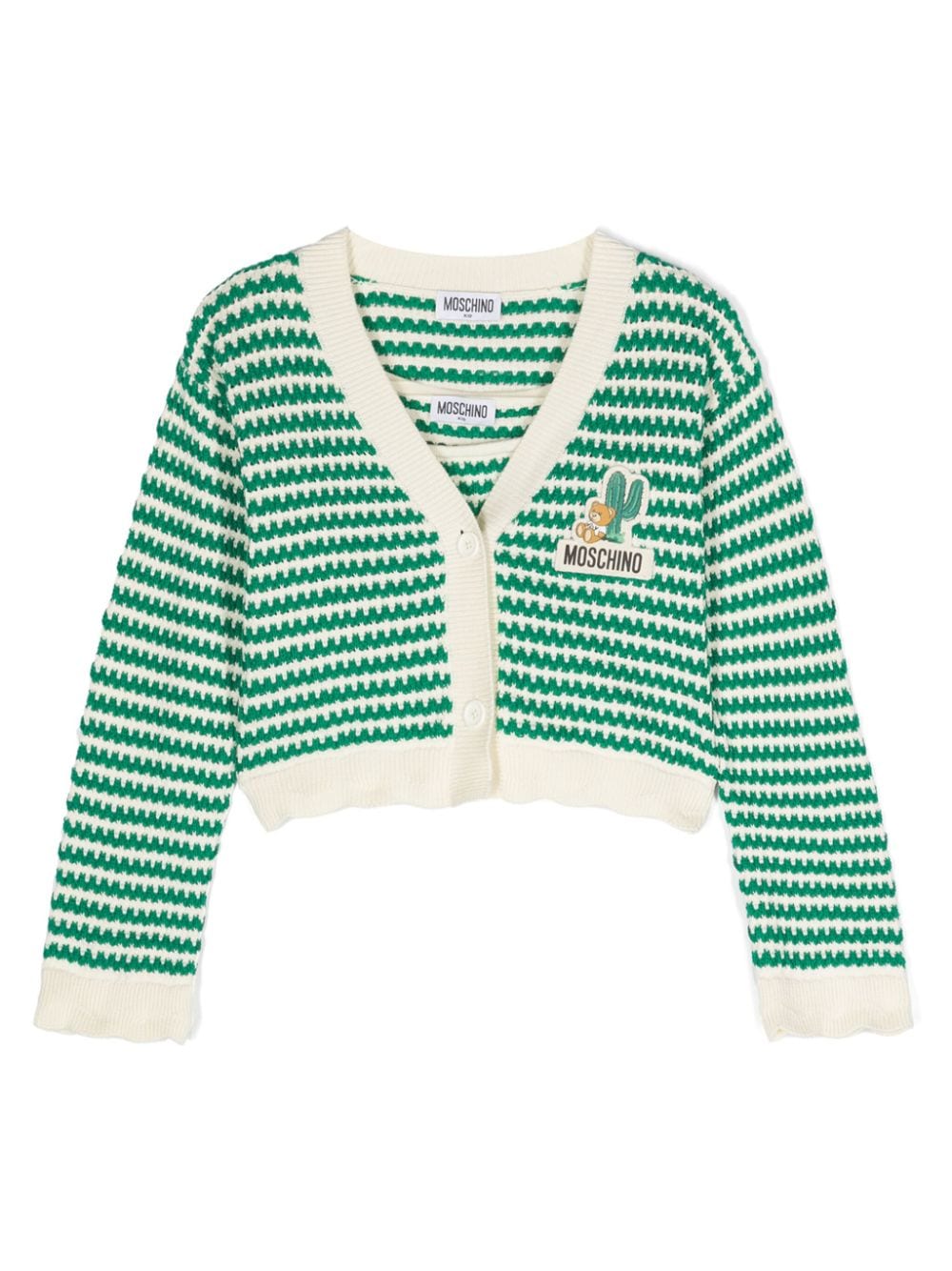 Moschino Kids logo-appliqué knitted set - Green von Moschino Kids