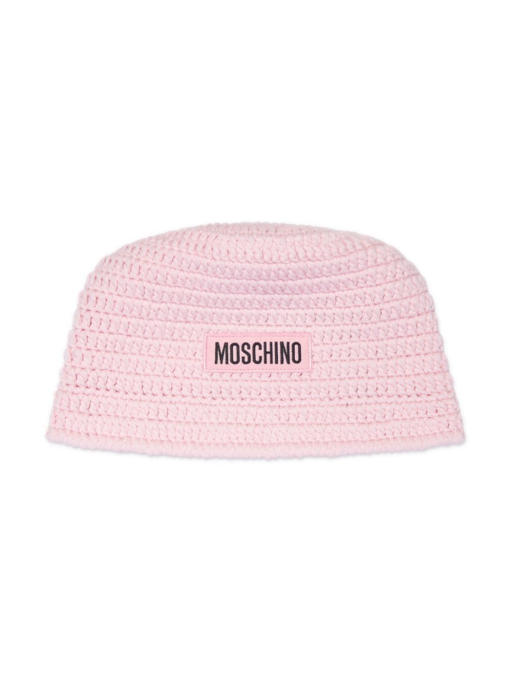 Moschino Kids logo-appliqué woven hat - Pink von Moschino Kids