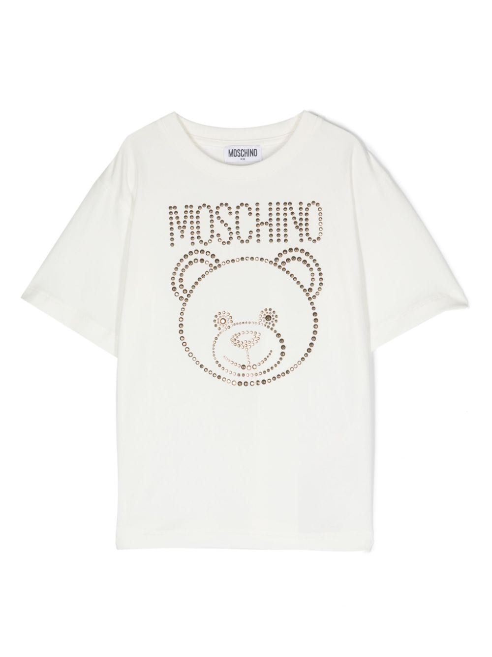 Moschino Kids logo-embellished T-shirt - Neutrals von Moschino Kids