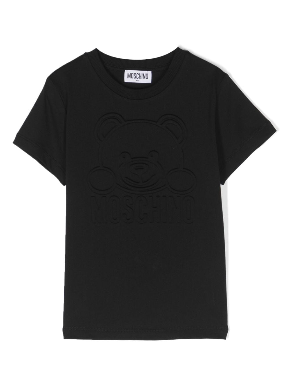 Moschino Kids logo-embossed cotton T-shirt - Black von Moschino Kids