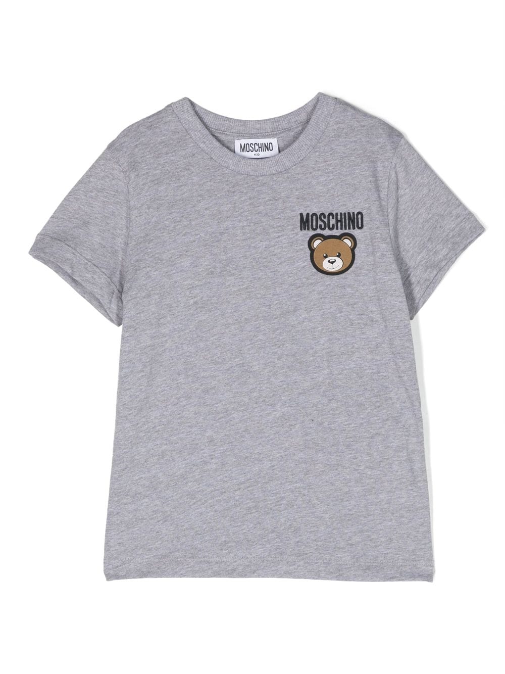 Moschino Kids logo-embroidered Leo Teddy T-shirt - Grey von Moschino Kids