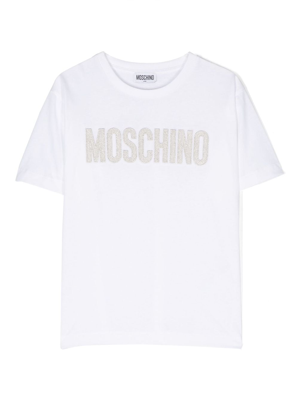 Moschino Kids logo-embroidered T-shirt - White von Moschino Kids