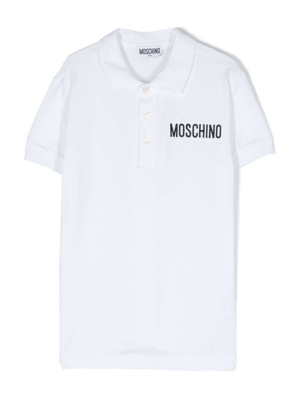 Moschino Kids logo-embroidered cotton polo shirt - White von Moschino Kids