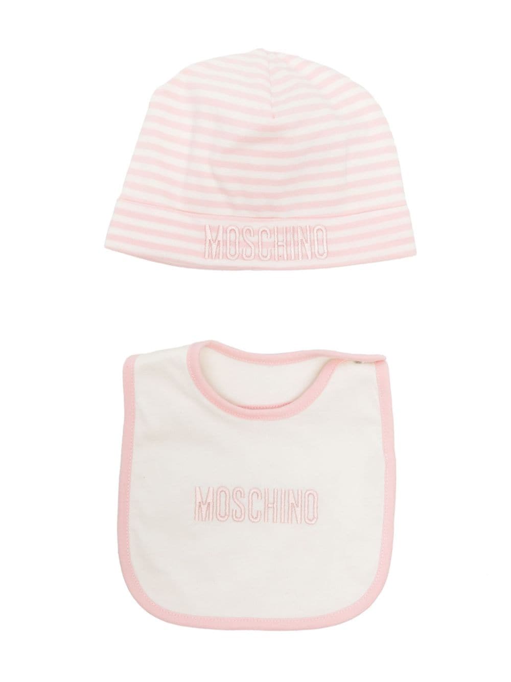 Moschino Kids logo-embroidered cotton sun hat - Pink von Moschino Kids