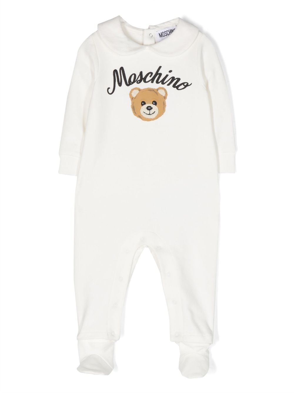 Moschino Kids logo-embroidered pajama - White von Moschino Kids