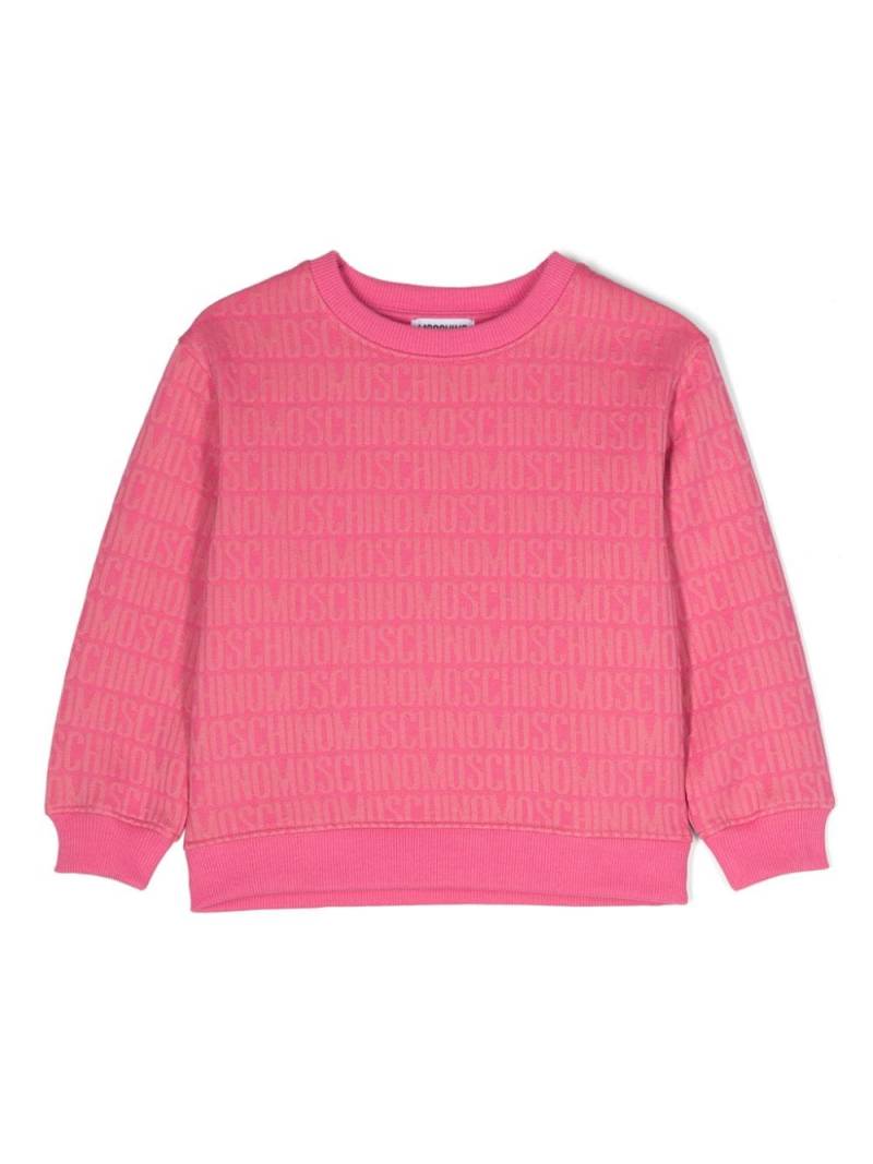 Moschino Kids logo-jacquard sweatshirt - Pink von Moschino Kids